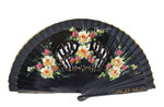 Openwork Black Fan with floral design on both sides Ref. 1145 4.960€ #503281145